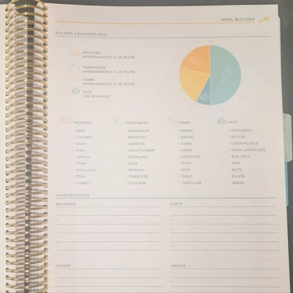 NWT 2026 Plum Paper Floral Spiral Planner - Dark Teal & Gold
